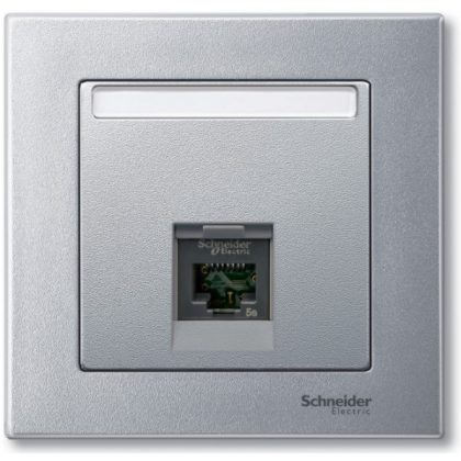   SCHNEIDER MTN465860 MERTEN Cover, for 1xRJ45 socket, System-M, aluminum