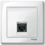   SCHNEIDER MTN469819 MERTEN Fedlap, 1xRJ45 aljzathoz, System-M, polárfehér