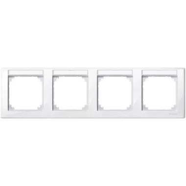 SCHNEIDER MTN471419 MERTEN M-Smart feliratozható négyes, vízszintes keret, polárfehér SCHNEIDER MTN471419 MERTEN M-Smart feliratozható négyes, vízszintes keret, polárfehér