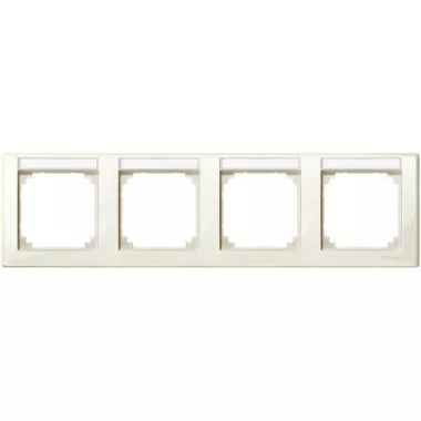 SCHNEIDER MTN471444 MERTEN M-Smart feliratozható négyes, vízszintes keret, krém