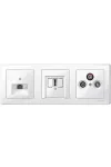 SCHNEIDER MTN478319 MERTEN M-Smart hármas keret, polárfehér SCHNEIDER MTN478319 MERTEN M-Smart hármas keret, polárfehér