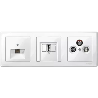 SCHNEIDER MTN478319 MERTEN M-Smart hármas keret, polárfehér