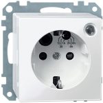  SCHNEIDER MTN501119 MERTEN Timer 2P + F socket with child protection, screw connection, 16A, System-M, polar white