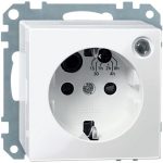   SCHNEIDER MTN501119 MERTEN Időzítős 2P+F dugalj csatlakozóaljzat gyermekvédelemmel, csavaros bekötés, 16A, System-M, polárfehér