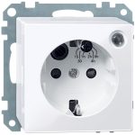   SCHNEIDER MTN501125 MERTEN Időzítős 2P+F dugalj csatlakozóaljzat gyermekvédelemmel, csavaros bekötés, 16A, System-M, aktív fehér, antibakteriális