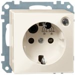   SCHNEIDER MTN501144 MERTEN Timer 2P + F socket with child protection, screw connection, 16A, System-M, cream