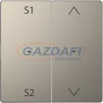   SCHNEIDER MTN5227-6050 MERTEN Dupla billentyű (S1-2, fel-le), Bluetooth vezérlőkhöz, D-Life, nikkel