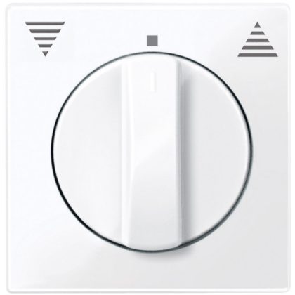   SCHNEIDER MTN567125 MERTEN Fedlap, forgatógombos redőnynyomóhoz, System-M, aktív fehér, antibakteriális