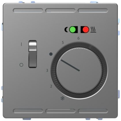   SCHNEIDER MTN5764-6036 MERTEN Floor thermostat with switch, 250 V, 10 A, D-Life, steel