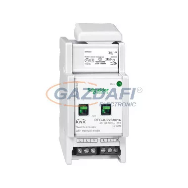 SCHNEIDER MTN647393 Merten-KNX REG-K/2x230/16 kapcsolóaktor kézi üzemmóddal