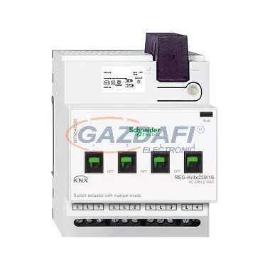 SCHNEIDER MTN647593 Merten-KNX REG-K/4x230/16 kapcsolóaktor kézi üzemmóddal