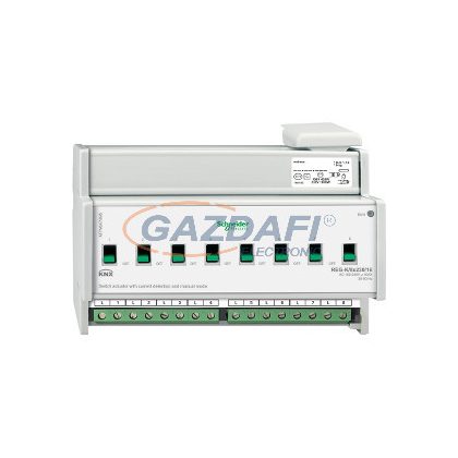   SCHNEIDER MTN647895 Merten-KNX REG-K/8x230/16 kapcsolóaktor kézi üzemmóddal és áramérzékeléssel