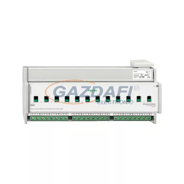 SCHNEIDER MTN648495 Merten-KNX REG-K/12x230/16 kapcsolóaktor kézi üzemmóddal és áramérzékeléssel