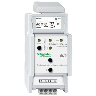 SCHNEIDER MTN649202 Merten-KNX REG-K / 2x230 / 10 switching actuator with manual mode