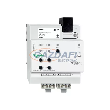   SCHNEIDER MTN649802 Merten-KNX REG-K/2x/10 zsalumozgató aktor kézi üzemmóddal