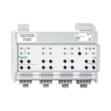   SCHNEIDER MTN649808 Merten-KNX REG-K/8x/10 zsalumozgató aktor kézi üzemmóddal