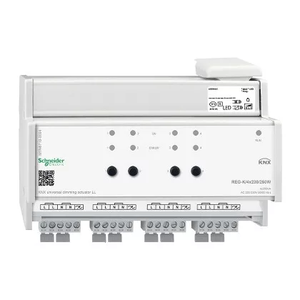   SCHNEIDER MTN6710-0004 KNX univerzális dimmer aktor LL (LED-es terheléshez) REG-K/4x230/250 W