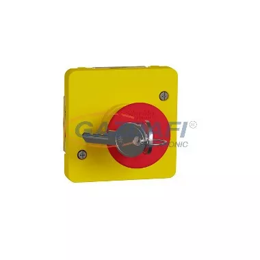 SCHNEIDER MUR35052 MUREVA Styl Kulcsos vészleállító, piros/sárga