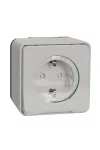 SCHNEIDER MUR39206 MUREVA Styl 2P+F dugalj csatlakozóaljzat, GYV, csapófedéllel, csavaros, komplett, polárfehér