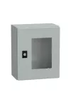 SCHNEIDER NSYCRN325150T Elosztószekrény átlátszó ajtóval (300*250*150) Spacial acél Szürke (RAL 7035) IP66 porszórt