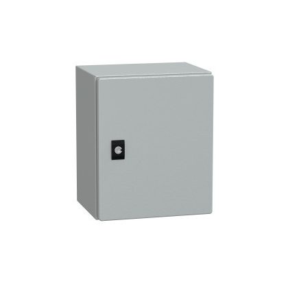   SCHNEIDER NSYCRN325200P Elosztószekrény teli ajtóval és szerelőlappal 300x250x200 Spacial acél Szürke (RAL 7035) IP66 porszórt