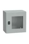 SCHNEIDER NSYCRN33200T Elosztószekrény átlátszó ajtóval (300*300*200) Spacial acél Szürke (RAL 7035) IP66 porszórt