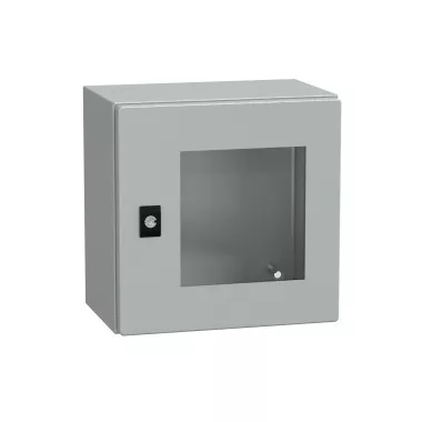 SCHNEIDER NSYCRN33200T Elosztószekrény átlátszó ajtóval (300*300*200) Spacial acél Szürke (RAL 7035) IP66 porszórt