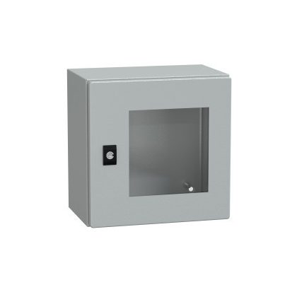   SCHNEIDER NSYCRN33200T Elosztószekrény átlátszó ajtóval (300*300*200) Spacial acél Szürke (RAL 7035) IP66 porszórt