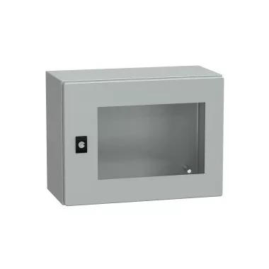 SCHNEIDER NSYCRN34200T Elosztószekrény átlátszó ajtóval (300*400*200) Spacial acél Szürke (RAL 7035) IP66 porszórt