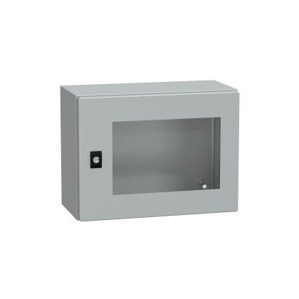   SCHNEIDER NSYCRN34200T Elosztószekrény átlátszó ajtóval (300*400*200) Spacial acél Szürke (RAL 7035) IP66 porszórt