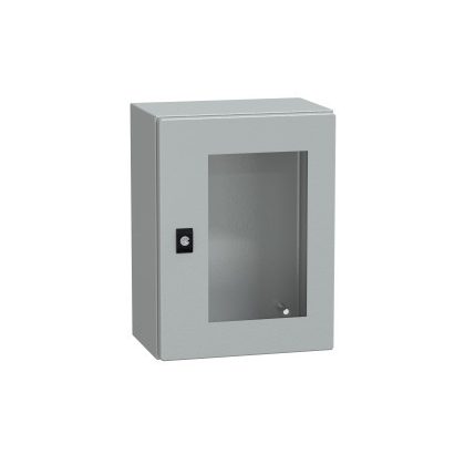 SCHNEIDER NSYCRN43200T Elosztószekrény átlátszó ajtóval (400*300*200) Spacial acél Szürke (RAL 7035) IP66 porszórt