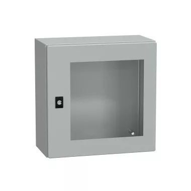 SCHNEIDER NSYCRN44200T Elosztószekrény átlátszó ajtóval (400*400*200) Spacial acél Szürke (RAL 7035) IP66 porszórt