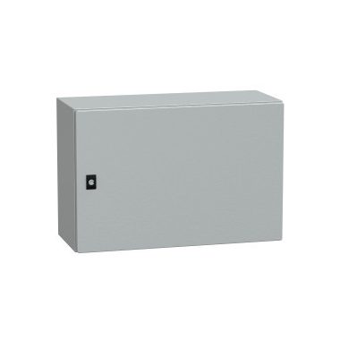 SCHNEIDER NSYCRN46250P Elosztószekrény teli ajtóval és szerelőlappal 400x600x250 Spacial acél Szürke (RAL 7035) IP66 porszórt