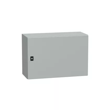   SCHNEIDER NSYCRN46250P Elosztószekrény teli ajtóval és szerelőlappal 400x600x250 Spacial acél Szürke (RAL 7035) IP66 porszórt