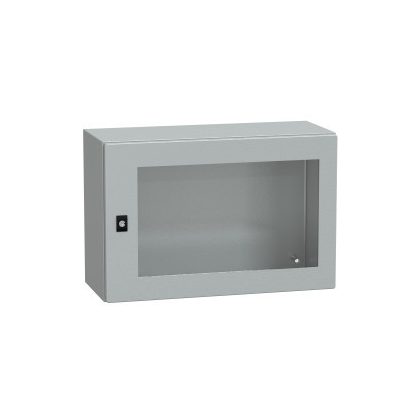   SCHNEIDER NSYCRN46250T Elosztószekrény átlátszó ajtóval (400*600*250) Spacial acél Szürke (RAL 7035) IP66 porszórt