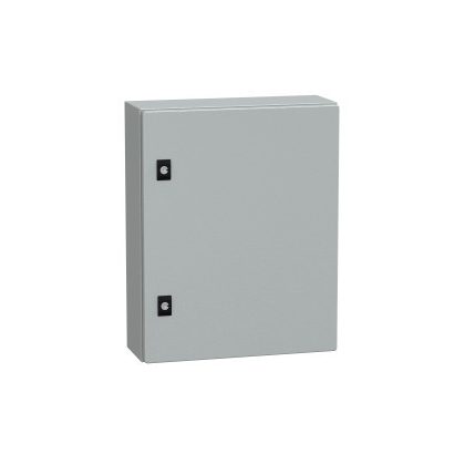   SCHNEIDER NSYCRN54150P Elosztószekrény teli ajtóval és szerelőlappal 500x400x150 Spacial acél Szürke (RAL 7035) IP66 porszórt