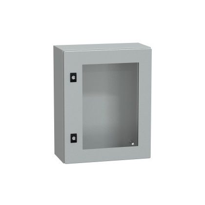  SCHNEIDER NSYCRN54200T Elosztószekrény átlátszó ajtóval (500*400*200) Spacial acél Szürke (RAL 7035) IP66 porszórt