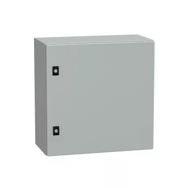 SCHNEIDER NSYCRN55250P Elosztószekrény teli ajtóval és szerelőlappal 500x500x250 Spacial acél Szürke (RAL 7035) IP66 porszórt