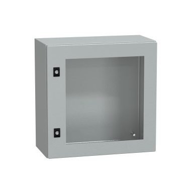 SCHNEIDER NSYCRN55250T Elosztószekrény átlátszó ajtóval (500*500*250) Spacial acél Szürke (RAL 7035) IP66 porszórt