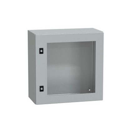   SCHNEIDER NSYCRN55250T Elosztószekrény átlátszó ajtóval (500*500*250) Spacial acél Szürke (RAL 7035) IP66 porszórt