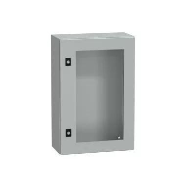 SCHNEIDER NSYCRN64200T Elosztószekrény átlátszó ajtóval (600*400*200) Spacial acél Szürke (RAL 7035) IP66 porszórt