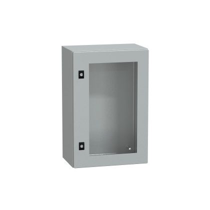   SCHNEIDER NSYCRN64250T Elosztószekrény átlátszó ajtóval (600*400*250) Spacial acél Szürke (RAL 7035) IP66 porszórt