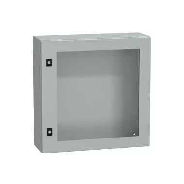 SCHNEIDER NSYCRN66200T Elosztószekrény átlátszó ajtóval (600*600*200) Spacial acél Szürke (RAL 7035) IP66 porszórt