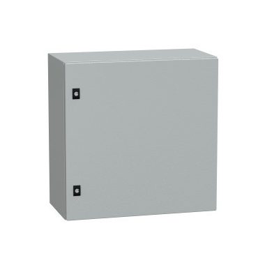 SCHNEIDER NSYCRN66300P Elosztószekrény teli ajtóval és szerelőlappal 600x600x300 Spacial acél Szürke (RAL 7035) IP66 porszórt