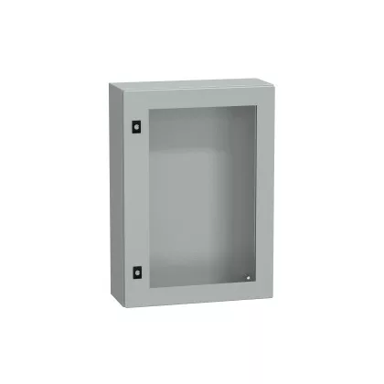 SCHNEIDER NSYCRN75200T Elosztószekrény átlátszó ajtóval (700*500*200) Spacial acél Szürke (RAL 7035) IP66 porszórt