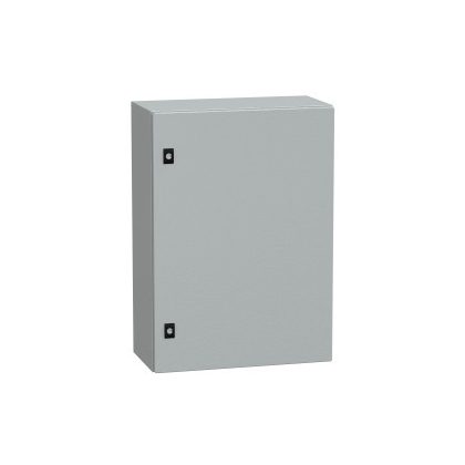 SCHNEIDER NSYCRN75250P Elosztószekrény teli ajtóval és szerelőlappal 700x500x250 Spacial acél Szürke (RAL 7035) IP66 porszórt