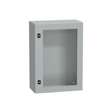 SCHNEIDER NSYCRN75250T Elosztószekrény átlátszó ajtóval (700*500*250) Spacial acél Szürke (RAL 7035) IP66 porszórt