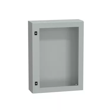 SCHNEIDER NSYCRN86200T Elosztószekrény átlátszó ajtóval (800*600*200) Spacial acél Szürke (RAL 7035) IP66 porszórt