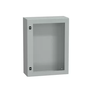 SCHNEIDER NSYCRN86250T Elosztószekrény átlátszó ajtóval (800*600*250) Spacial acél Szürke (RAL 7035) IP66 porszórt