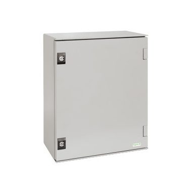 SCHNEIDER NSYPLM43PG PLM műanyag szekrény szerelőlappal 430x330x200  Thalassa Üvegszállal erősített poliészter Szürke (RAL 7035) IP66